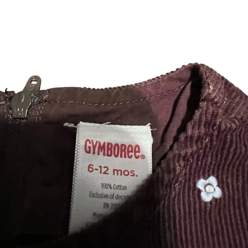 Gymboree corduroy owl jumper dress 6-12 months baby